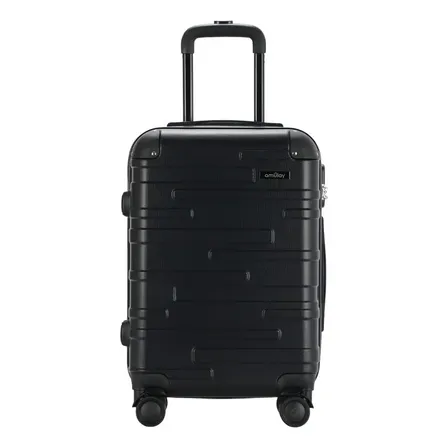Maleta De Mano Cabina Carry On Candado Ruedas 360° Amulay Color Negro Praga