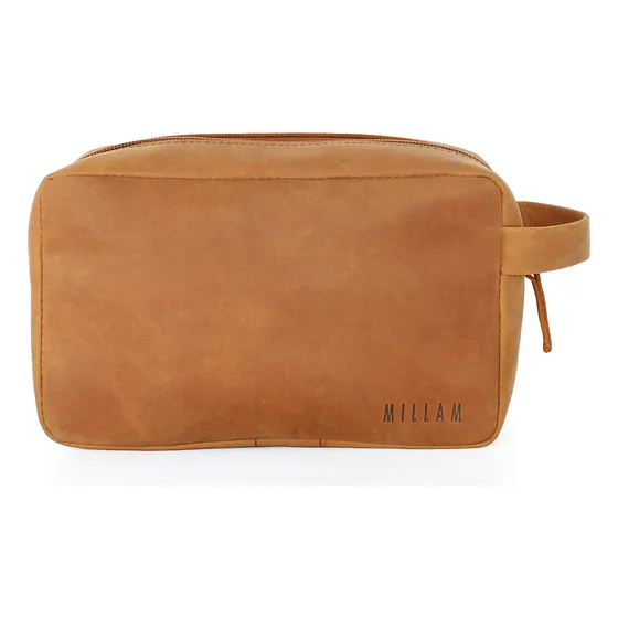 Neceser Organizador Cosmetiquero Interior Cuero Natural