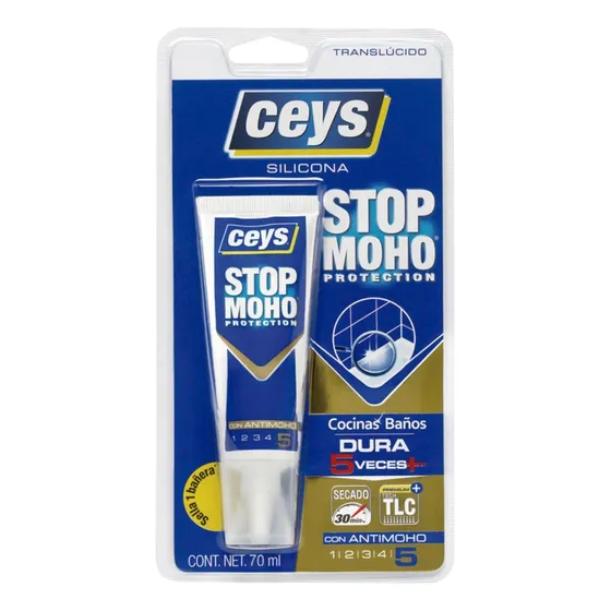 Silicona Baño Y Cocina Stop Moho Transparente 70ml Ceys