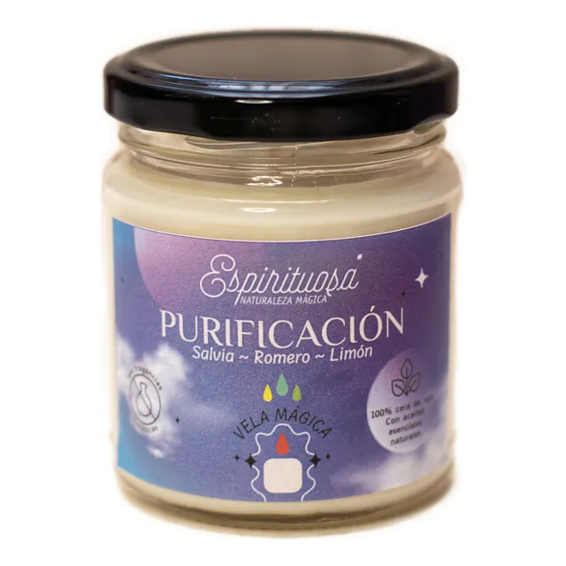 Vela Ritual De Purificación Con Aceites Esenciales Naturales