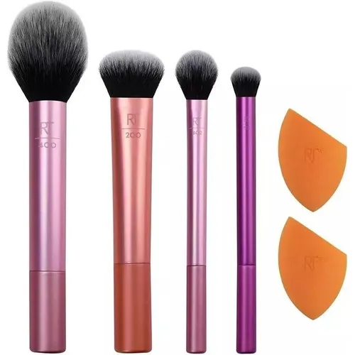 Real Techniques Kit Brochas Y Esponjas Everyday Essentials Color Rosados
