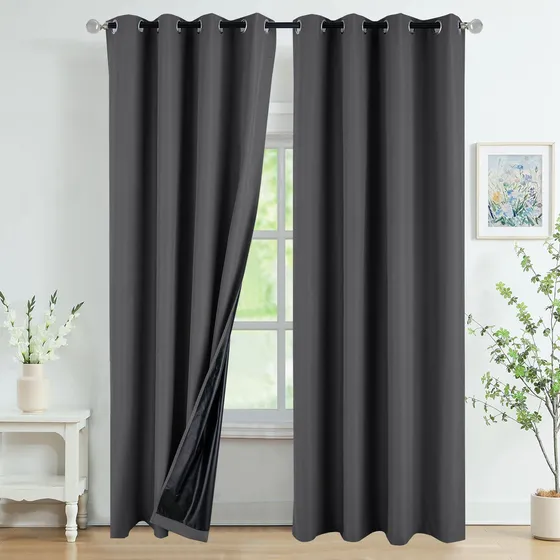 Cortinas Blackout Impermeable Aislamiento 280x260cm 2paneles