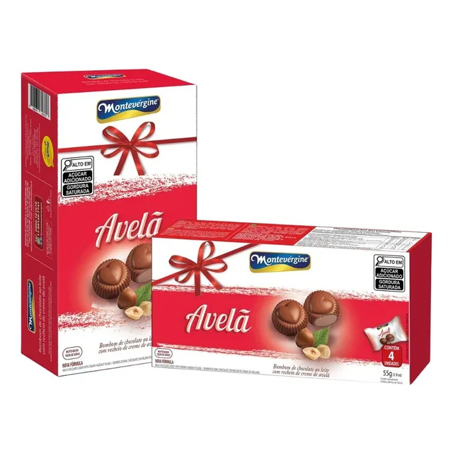 Chocolate Trufas Bombom Montevérgine Recheado - 55g 24un