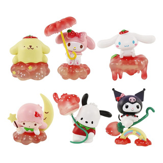 Set 6 Figuras Sanrio Kuromi My Melody Colección Jalea Set 6 Figuras Sanrio Kuromi My Melody Colección Jalea