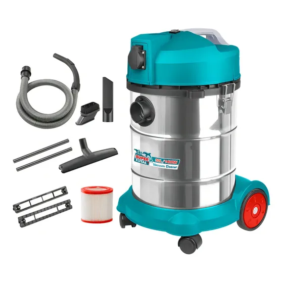 Aspiradora 30lt Seco O Humedo 1400w 18kpa Total Tvc14301 Color Azul petróleo | Cuotas sin interés