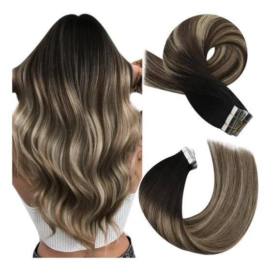 Extensiones De Cabello Humano Moresoo Balayage Con Cinta Adh