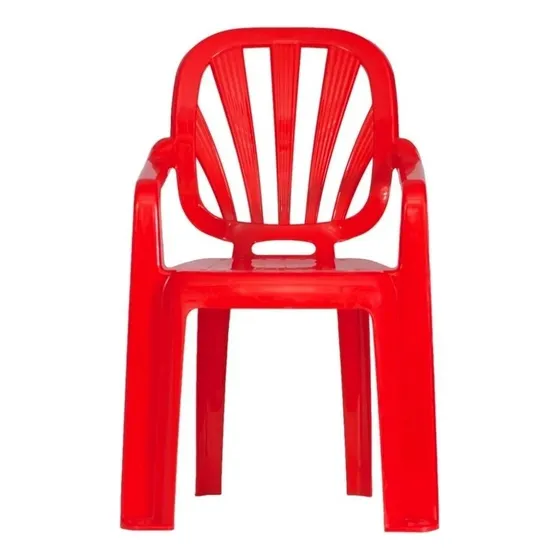 Silla De Plástico Pvc Infantil C/ Posa Brazos - Gardenlife Color Rojo