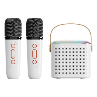 Altavoz Bluetooth Con 2 Micrófonos Para Karaoke, Led Altavoz Bluetooth Con 2 Micrófonos Para Karaoke, Led