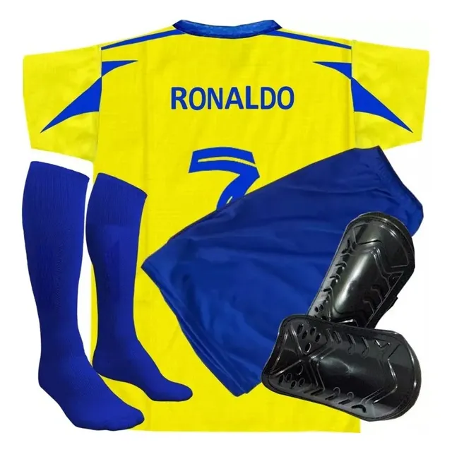 Conjunto Infantil Cr7 Caneleira E Meiao