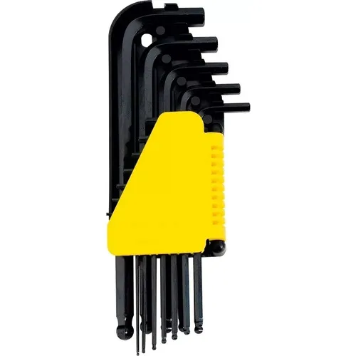 Juego De Llaves Allen Con Punta Redonda 21 Ud Stanley 69-258 Color Plateado