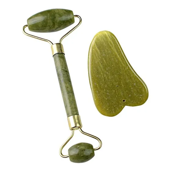Set Rodillo Y Gua Sha Jade Antiedad Re - Kg a $3222
