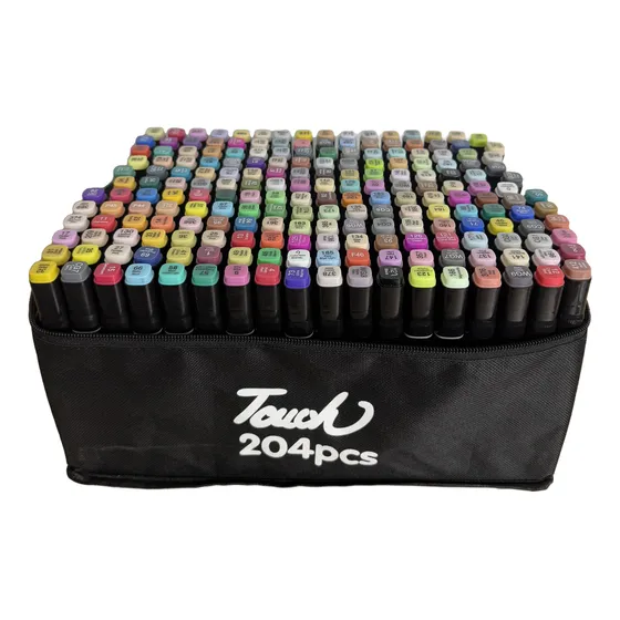 Marcadores O Fibrones Doble Punta Touch X 204u. + Estuche