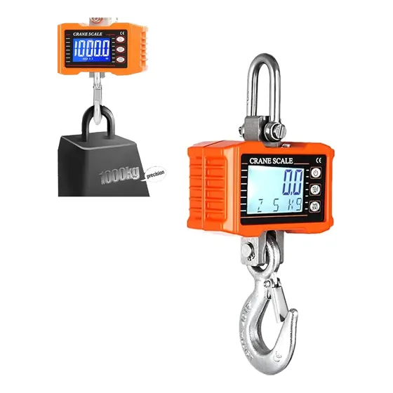 Balanza Báscula Para 1000kg Dijital Pantalla Led Hd Naranja
