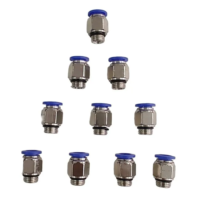 Conector Engate Rápido Tubo Pu 10mm Rosca 1/4 Bsp - 10 Peças