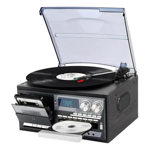9-em-1 Turntable Em Musitrend Vinyl/cd/cassette/radio Qy