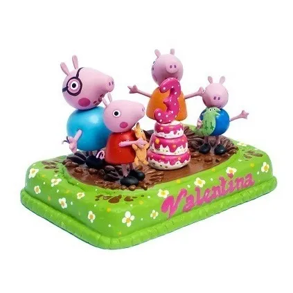 Topes Para Torta Peppa, En Masa Flexible
