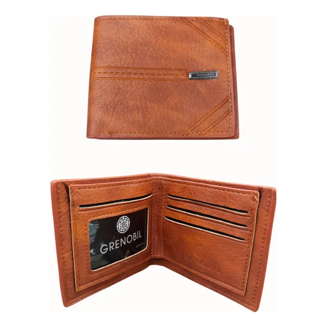 Billetera Cartera Caballero Monedero Tarjeter Cuero Grenobil