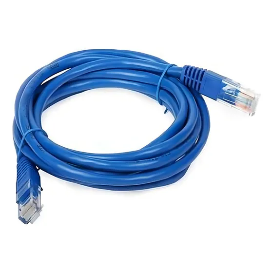 Cabo De Rede Ethernet Patch Cord Rj45 Cat5e Azul De 3 Metros