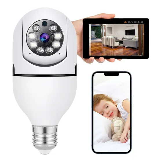 Camara De Seguridad Bombillo Robotica Hd Micro Sd Wifi