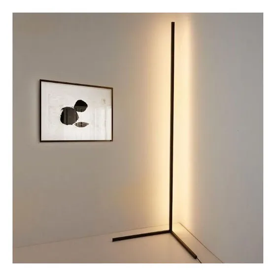 Luz Lampara Pie Esquinero Led Minimalista Luz Calida 1m