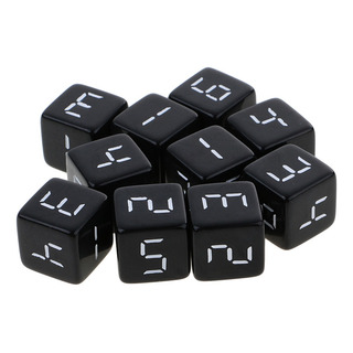Conjunto De 10 Dados D6 Seis Lados Die Negro Con Números Bl Conjunto De 10 Dados D6 Seis Lados Die Negro Con Números Bl
