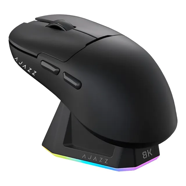 Mouse Gamer Ajazz Aj159 Pro Con Base Rgb 8000hz Similar Apex Negro