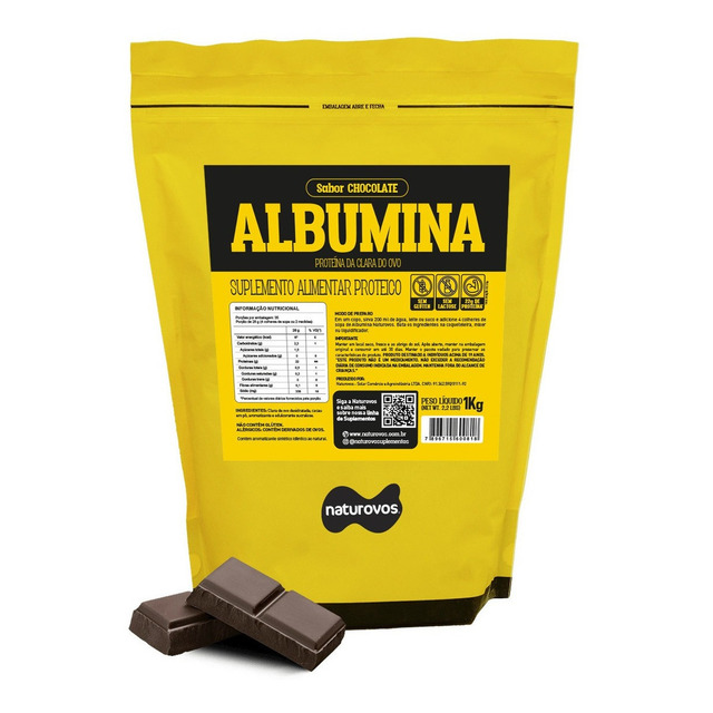 Albumina Naturovos 1kg Chocolate Albumina Naturovos 1kg Chocolate