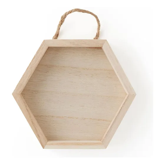 6 X 5 Unfinished Wooden Hexagon Shadow Box By  - ...