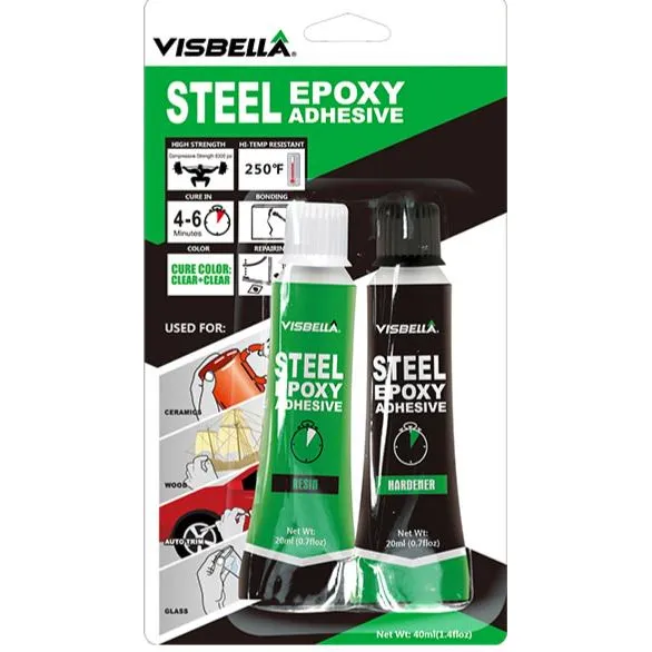 Pega Acero Epoxy Transparente 5 Minutos Visbella