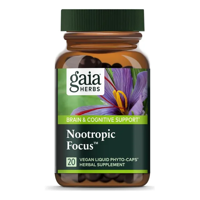 Suplemento Nootrópico Gaia Herbs 20 Cápsulas Sabor Sin Sabor
