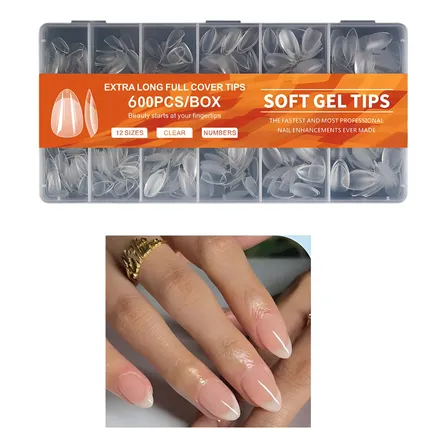 Tips Soft Gel Uñas Postizas Diferentes Modelos 600pzs Obp Color 04 Liso Tips Soft Gel Uñas Postizas Diferentes Modelos 600pzs Obp Color 04 Liso