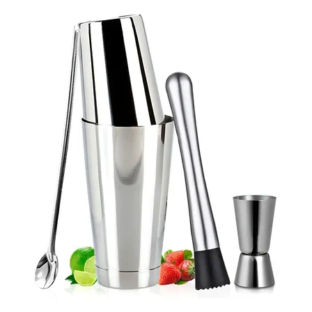 Kit Coqueteleira Boston Profissional Inox SAYONARA Com Acessórios