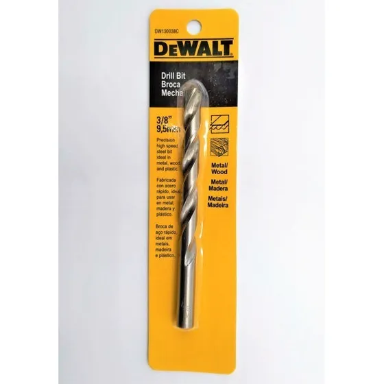 Mecha Broca Dewalt Drill Bit 3/8 9,50mm P/metal Y Madera