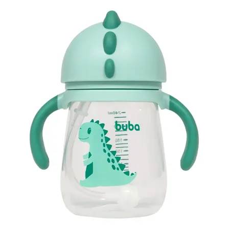 Copo Transição Antivazamento Válvula Dino Com Alça Buba® Cor Verde