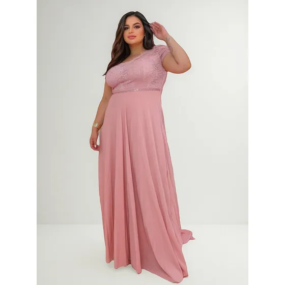 Vestido Festa Madrinha Manguinha Soltinho Do P Ao  Plus Size