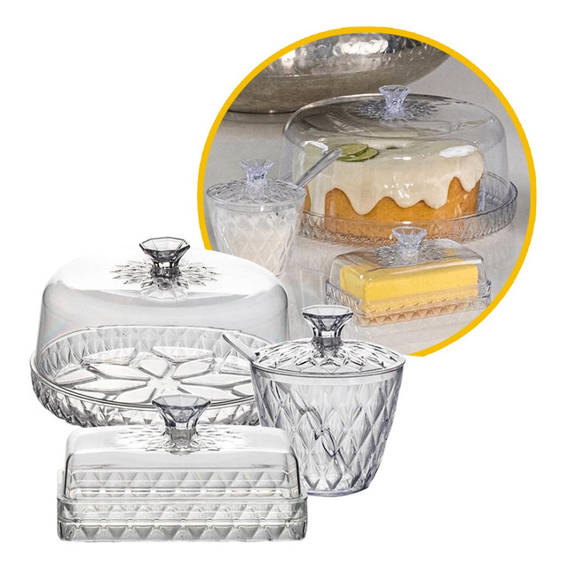 Jogo De Cozinha Manteigueira Queijeira Açucareiro Decoração Jogo De Cozinha Manteigueira Queijeira Açucareiro Decoração