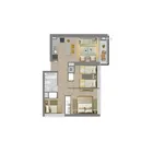 3 dormitorios  |  1 baño