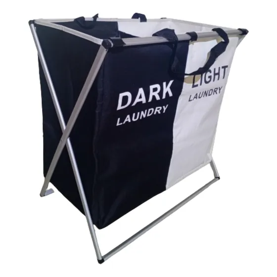Cesta Ropa Sucia, Organizador Ropa Oscura-clara, Metal/lona