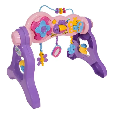 Tapete de Atividades Educativo PLAY GYM 3X1 Rosa Maral Bebê