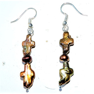 Paradiso De Aretes De Perla Natural 55 Mm Cruz Paradiso De Aretes De Perla Natural 55 Mm Cruz