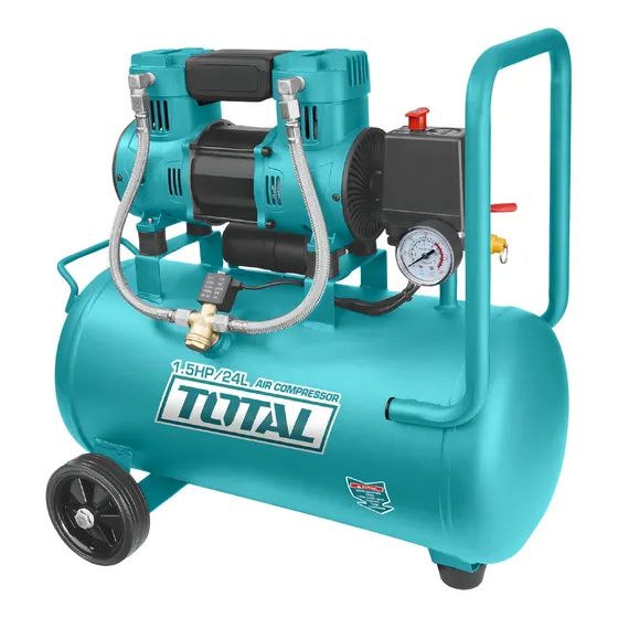 Compresora Silenciosa 24 Litros Total Tcs1110242-5 Color Azul Petróleo Fase Eléctrica Monofásica