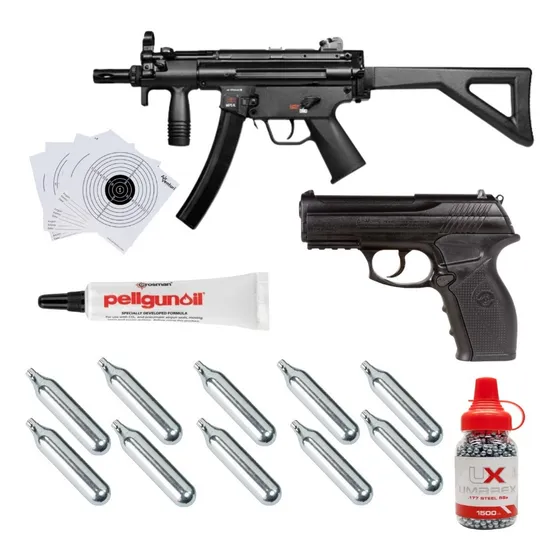 Mp5 K-pdw Rifle Bbs Co2 Bbs Blowback .177 Pack 6pz Xchws P
