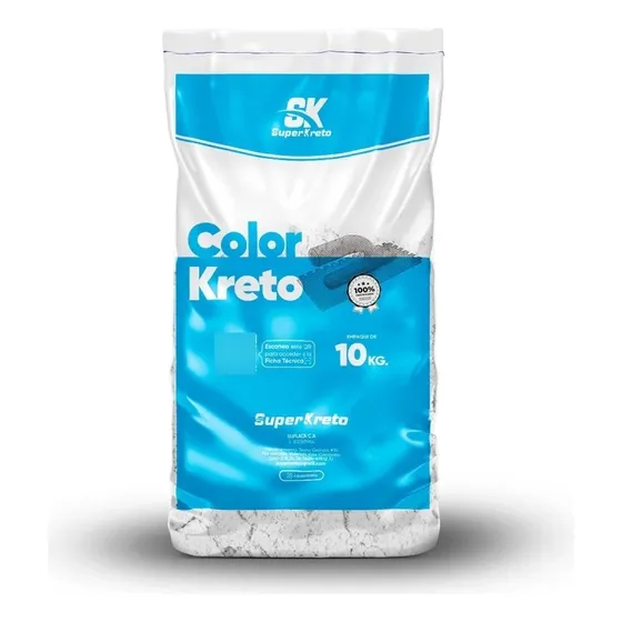 Color Kreto Mortero Predosificado Impermeable Tipo Estuco