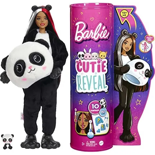 Barbie Cutie Reveal Dolls With Animal Plush Costume & 10 Sur