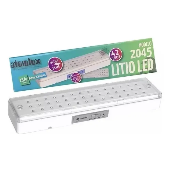 Luces Emergencia Atomlux 2045 Litio 42 Led 30hs 2 Años Gtia 