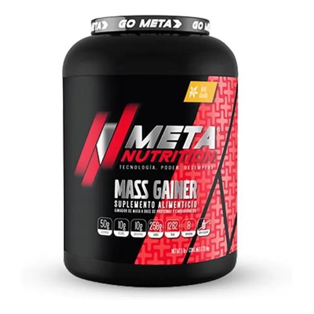 Proteina Meta Nutrition Carbohidratos Ganador Mass Gainer 6 Libras 2.7 Kg Sabor Cookies and cream