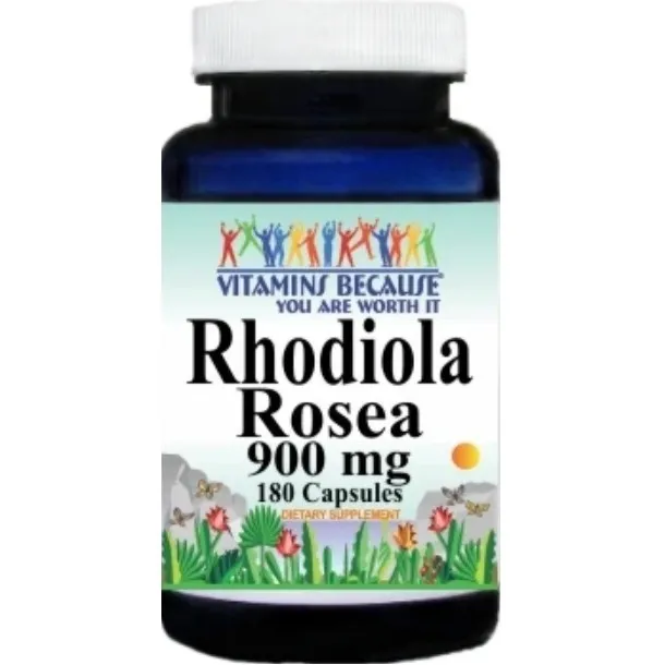 Vitamins Because Rhodiola Rosea 900 mg 180 cápsulas importadas