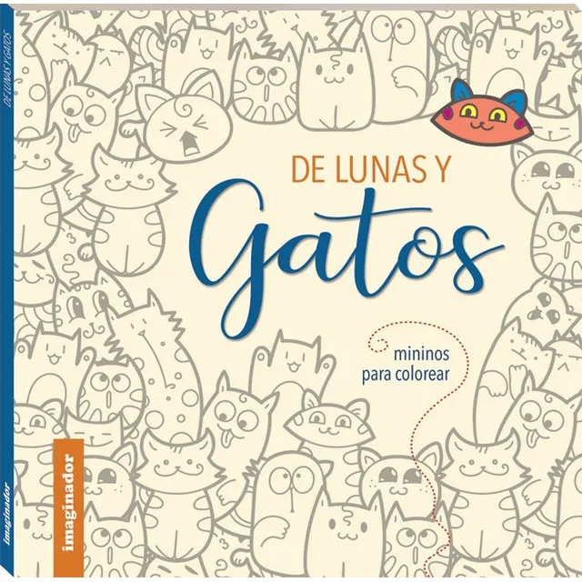 De Lunas Y Gatos - Mininos Para Colorear: Mininos Para Colorear, De No Aplica., Vol. 1. Editorial Imaginador, Tapa Blanda En Español