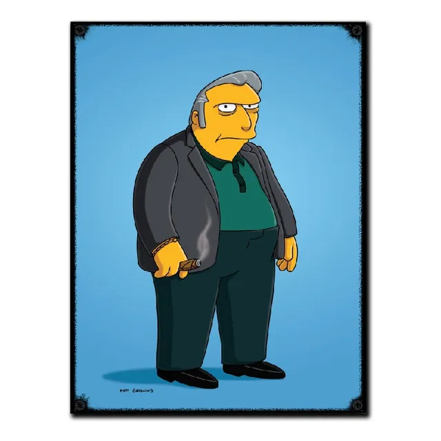 #226 - Cuadro Vintage 21 X 29 Cm / Fat Tony Simpson No Chapa