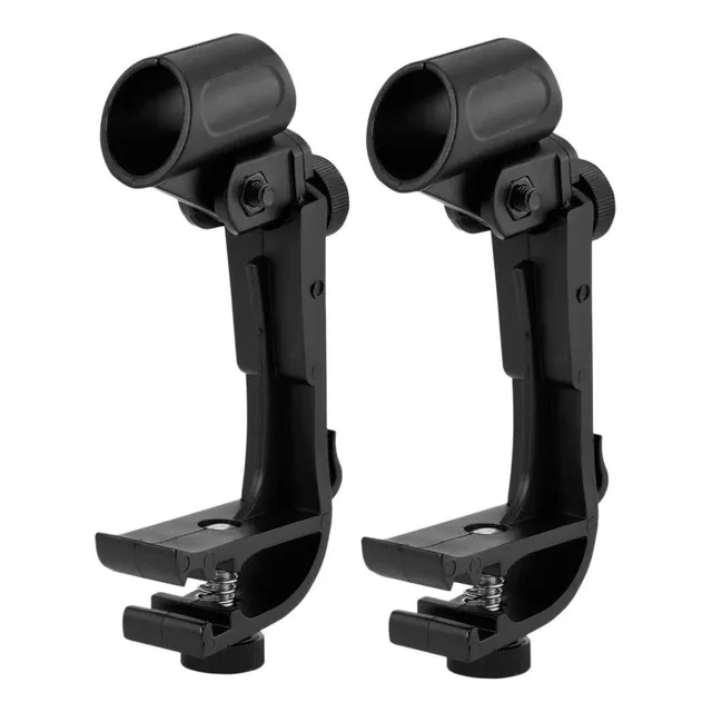 Clamp Soporte De Microfono P/ Tambor Bateria Set 2 Piezas